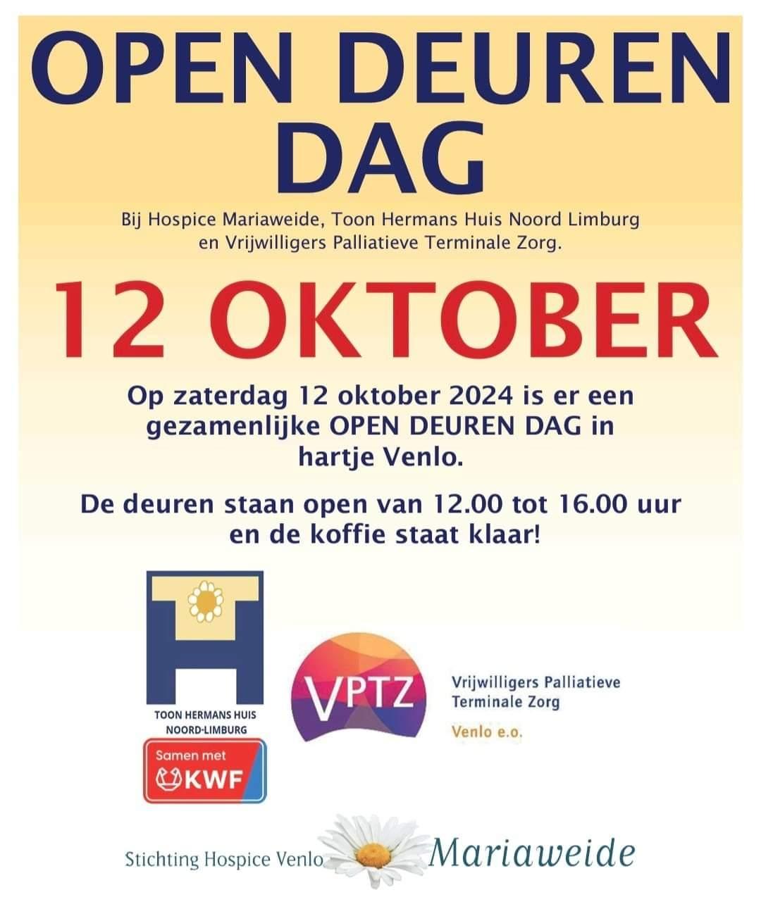 open deuren dag 12 oktober 2024